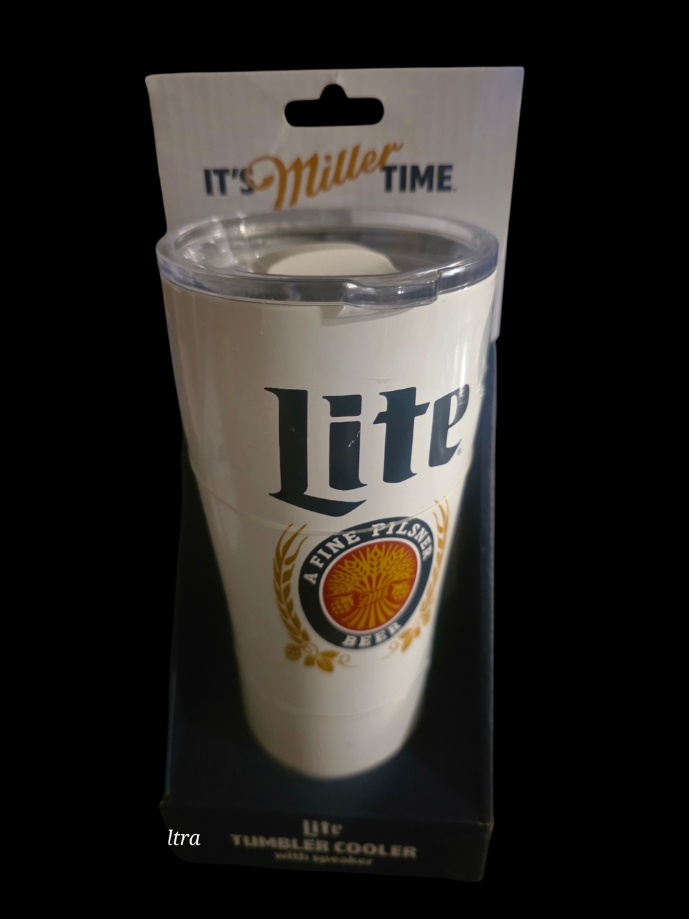 Lite Tumbler Cooler with Speaker - White Brand New
